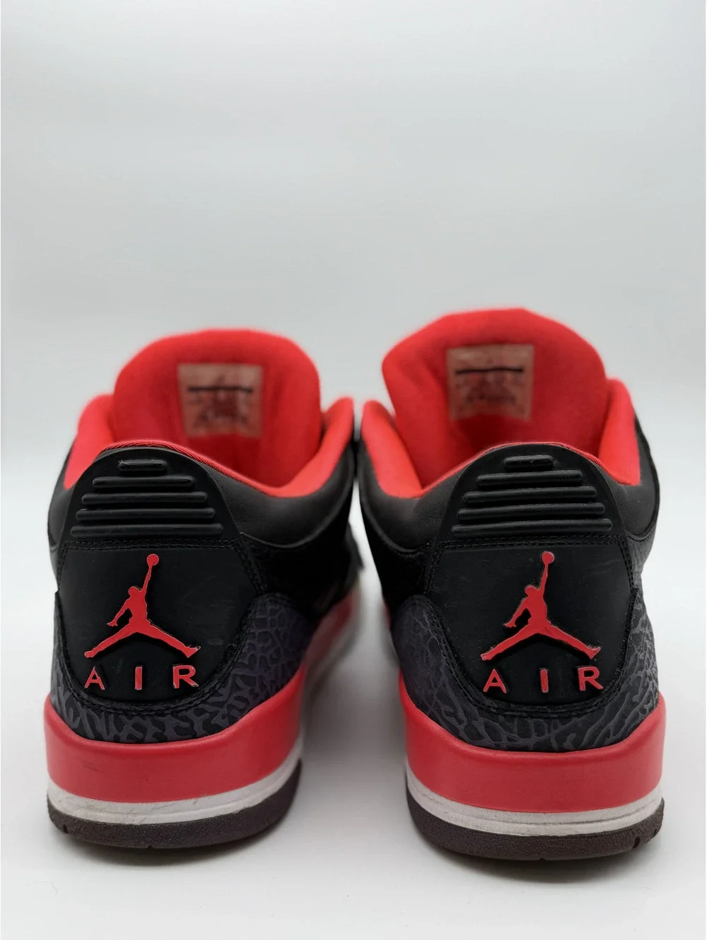 Air Jordan 3 Retro Crimson Black Bright Crimson Red Sneakers Size 13